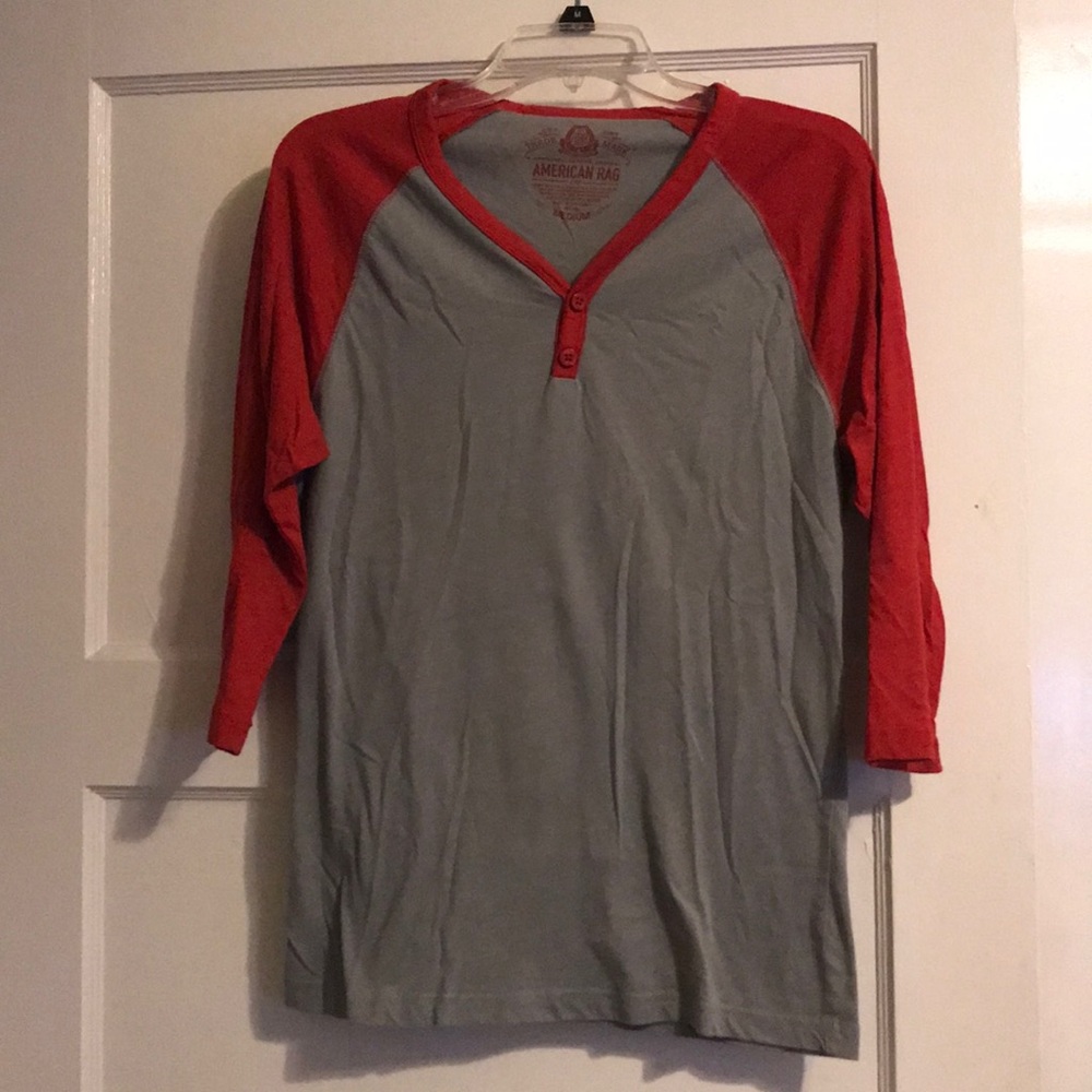 Gray & Red Henley